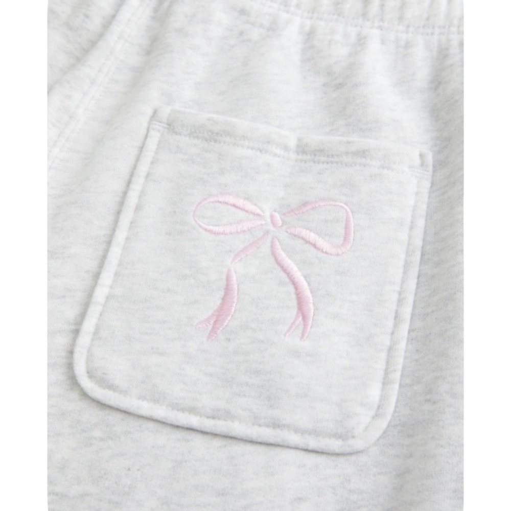 Hollister Bow Graphic Wide-Leg Sweatpants – Light Heather Gray XS Regular